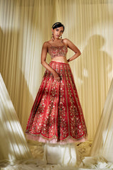 Rusty Red Bridal Lehenga Set