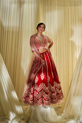 Red Bridal Lehenga Set