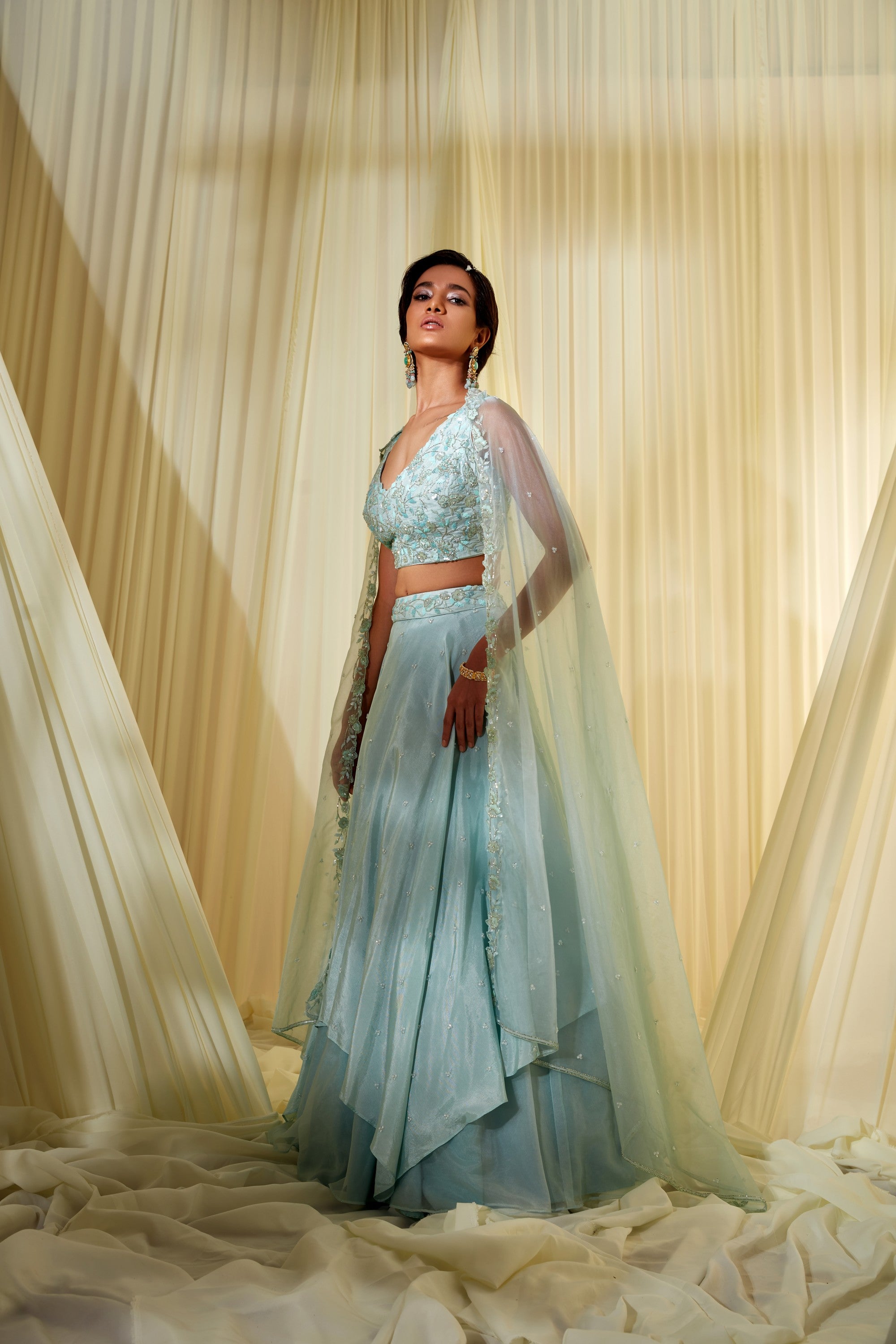 Turquoise Blue Lehenga Set