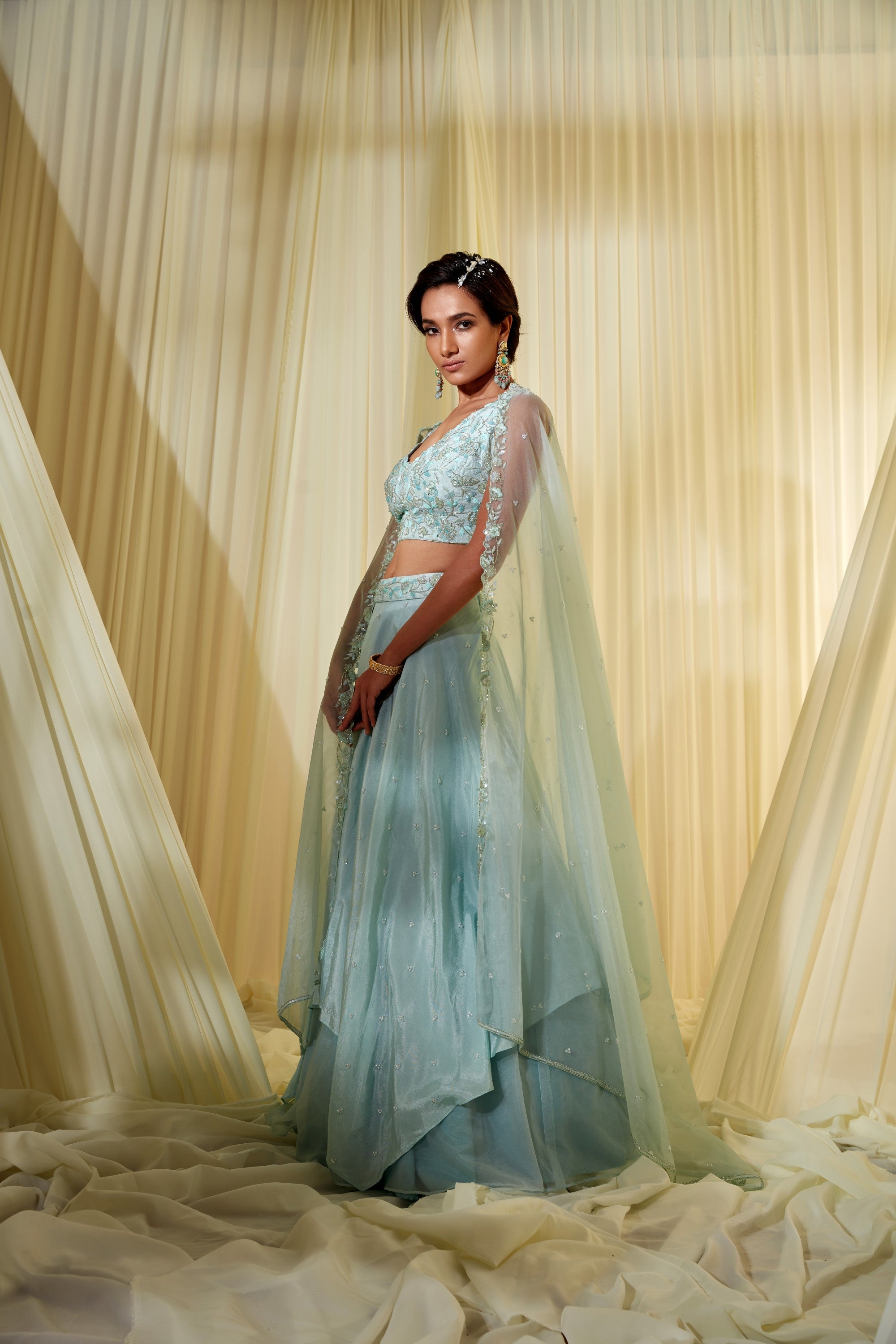 Turquoise Blue Lehenga Set