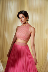 Rose Pink Lehenga Set