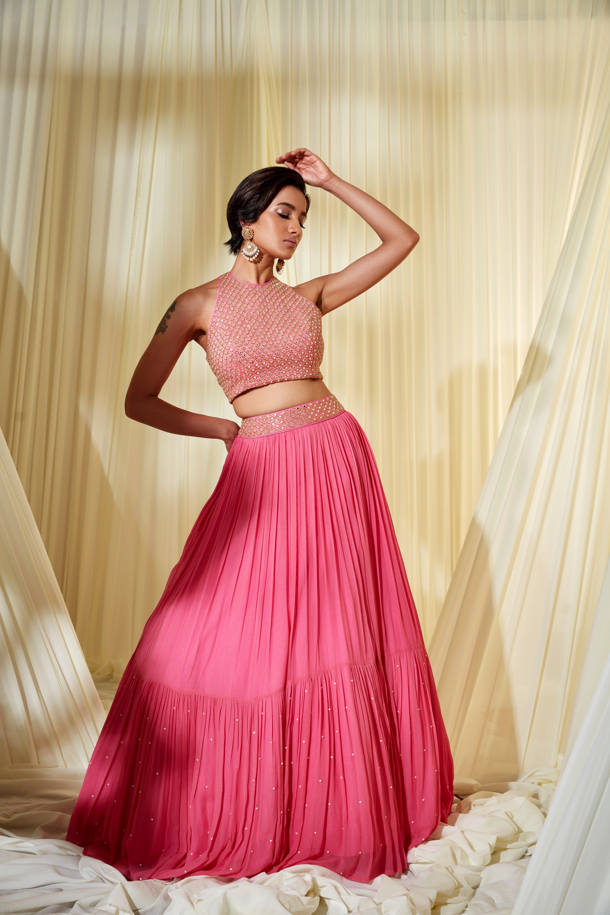 Rose Pink Lehenga Set