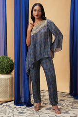 Elara One-Shoulder Top With Pants