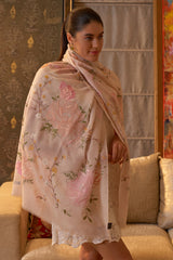Eternal Blossom | Embroidered Pure Cashmere Stole