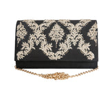 Black zardosi clutch