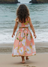Orange Printed Top with Lehenga