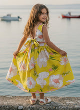 Yellow Printed Top with Lehenga