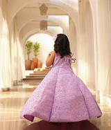 Lilac Embroidered Gown