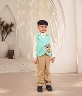Green Waist Coat with Shirt and Pant