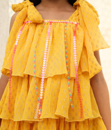 Yellow Printed Kurti & Plazzo Set