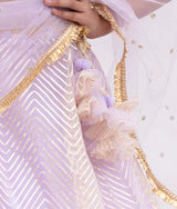 Lilac Gota Embroidery Lehenga with Choli & Boti Net Dupatta