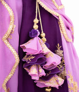 Lilac & Purple Embroidered Lehenga Set