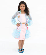 Pink Top with Skirt and Jacket