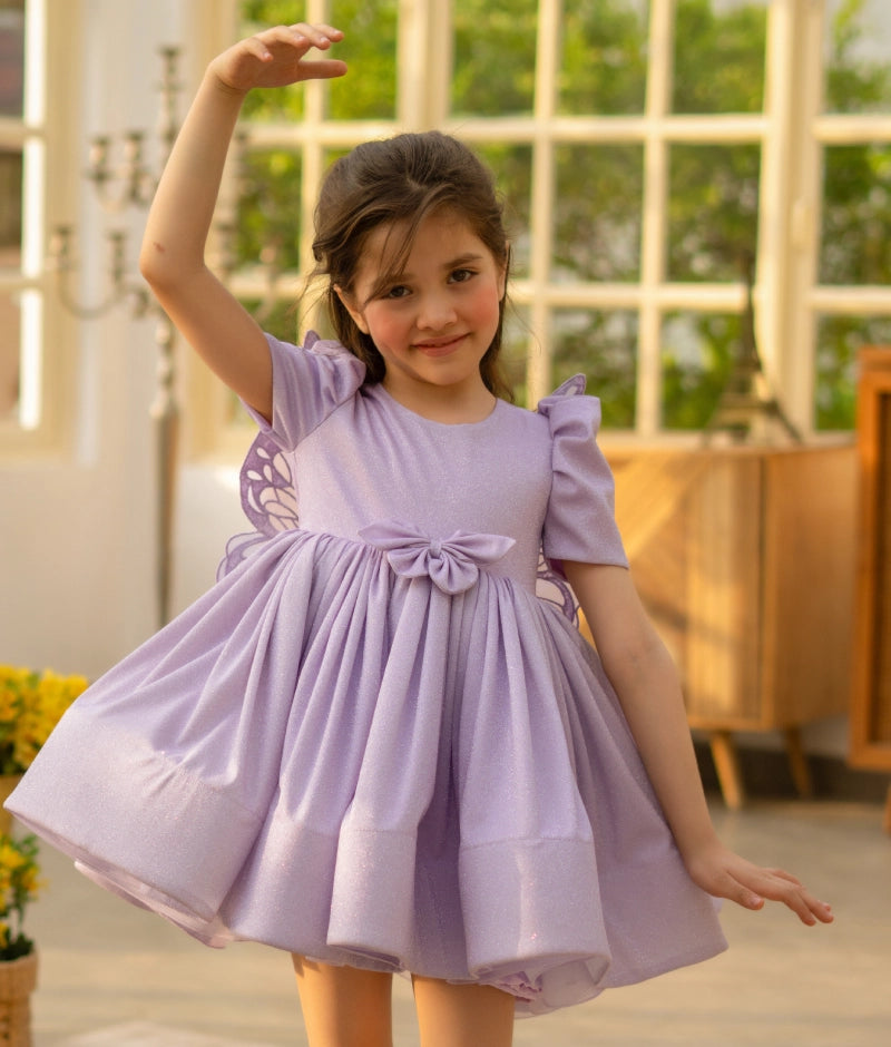 Lilac Shimmer Butterfly Frock