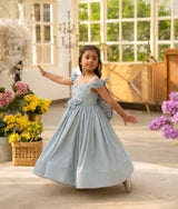 Blue Shimmer Party Gown