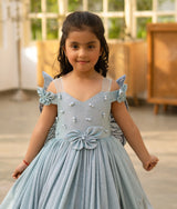 Blue Shimmer Party Gown