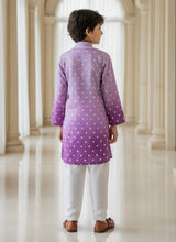 Lilac Ombre Embroidered Kurta Salwar
