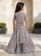 Grey Thread Lehenga for Girls