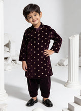 Burgundy Magic Velvet Kurta Set