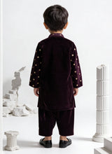 Burgundy Magic Velvet Kurta Set