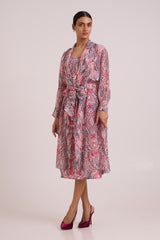 Joanne - Tropical Buzz Trench Jacket Set