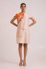 Kayo - Sunset & Almond Cutwork Short Dress