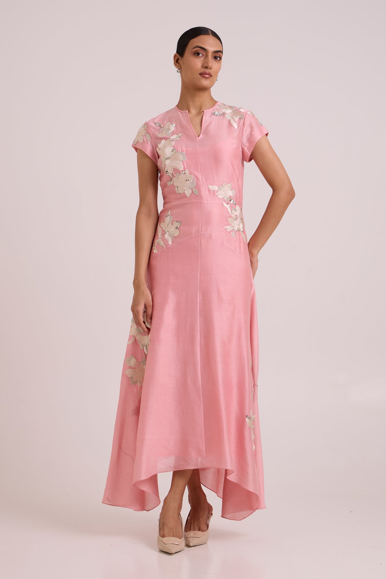 Lizzy - Blush Pink Prism Long Dress