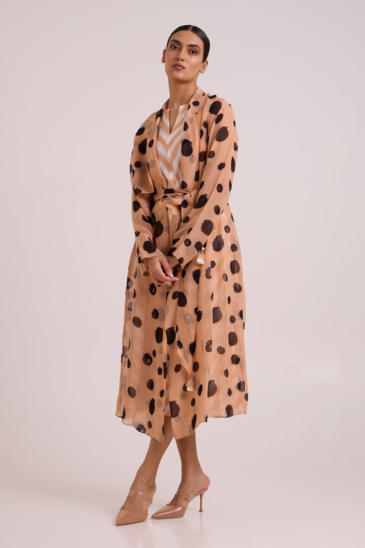 Neo - Almond Burst Flap Trench & Slip Dress