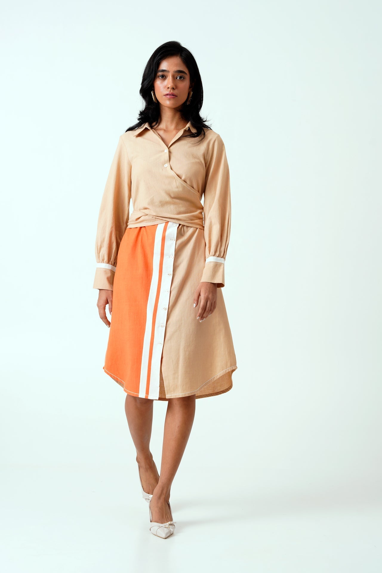 Tie-Back Shirt Dress