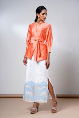 nella-coral-breeze-wrap-top-denim-skirt