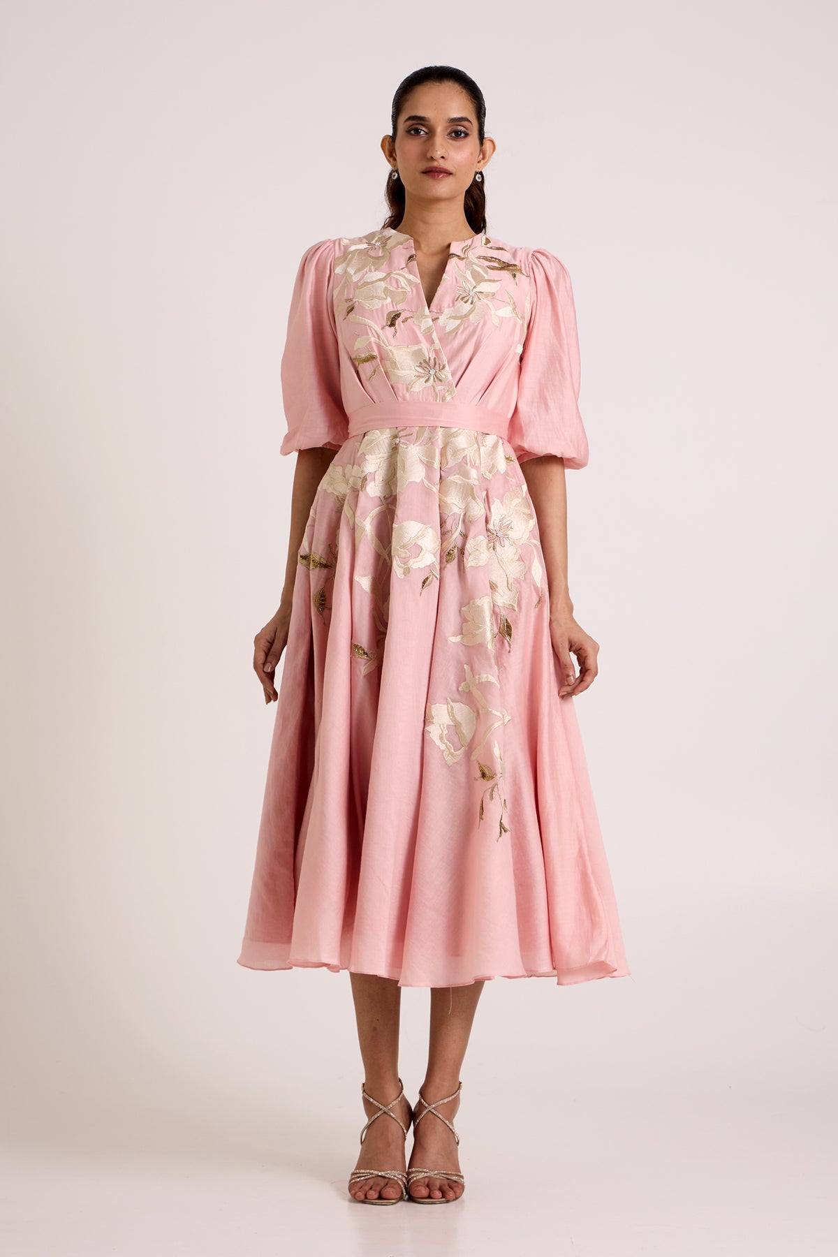 Ice Pink Saira - Circular Midi Dress