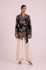 Farah - Tendril Wrap Blazer & Cutwork Pants