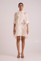 Mimi - Ivory Framed Shirt Dress