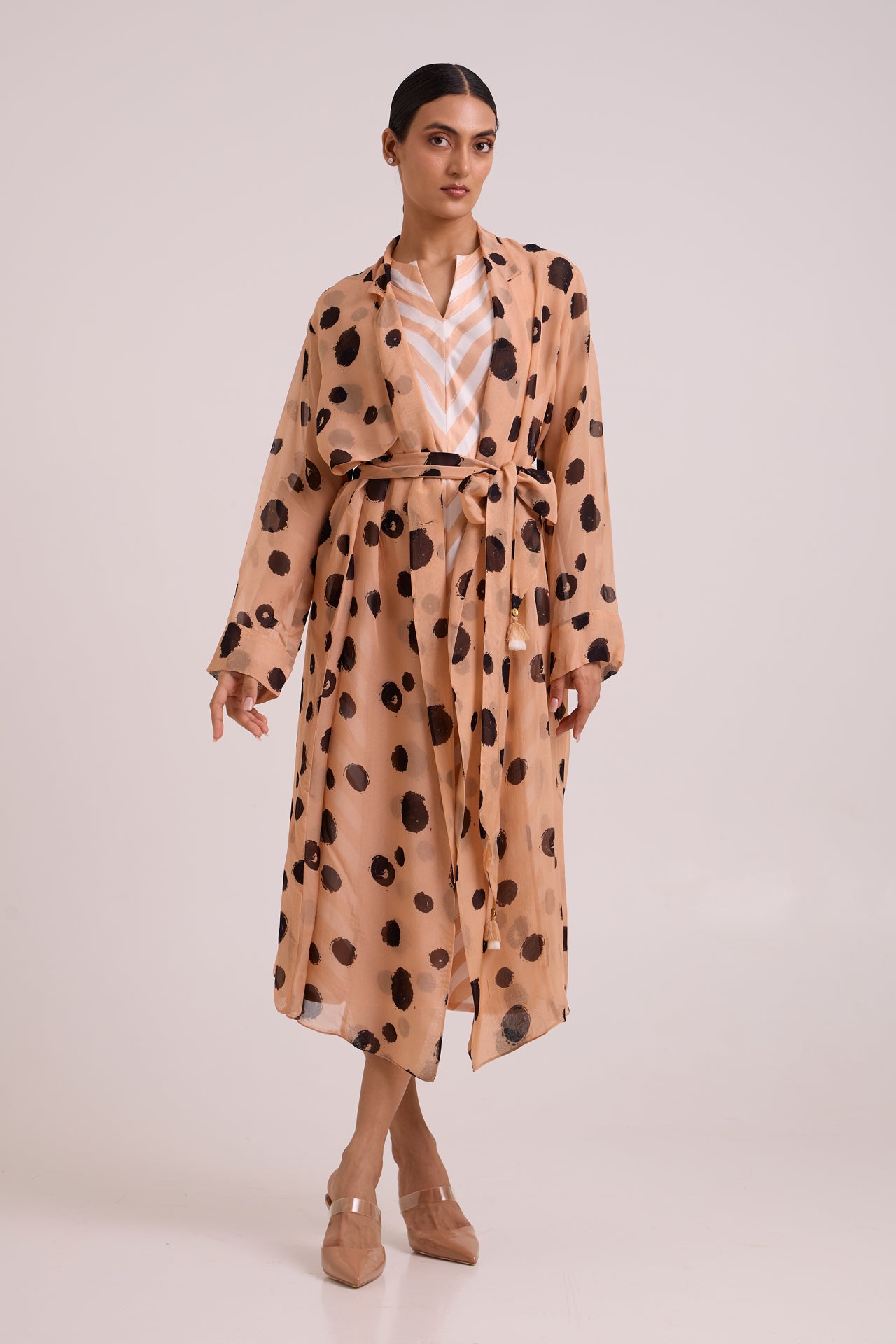 Neo - Almond Burst Flap Trench & Slip Dress