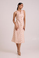 Neo - Almond Burst Flap Trench & Slip Dress