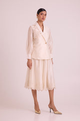 Murphy - Broach Wrap Top & Duchess Skirt