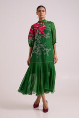 Reine - Soft Bloom Organza Long Dress