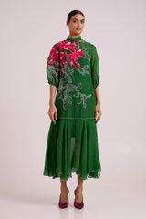 Reine - Soft Bloom Organza Long Dress