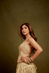 Shilpa Shetty In Saanjh Lehenga Set
