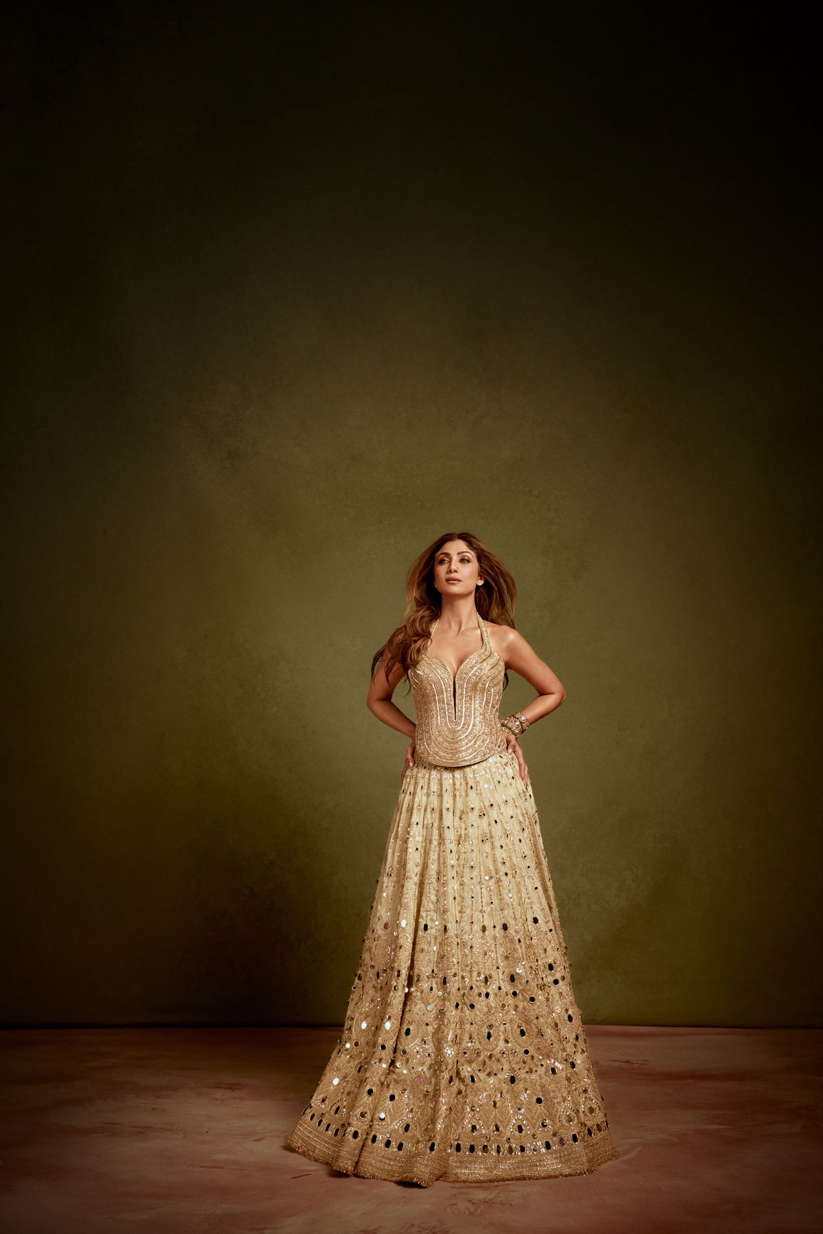 Shilpa Shetty In Saanjh Lehenga Set