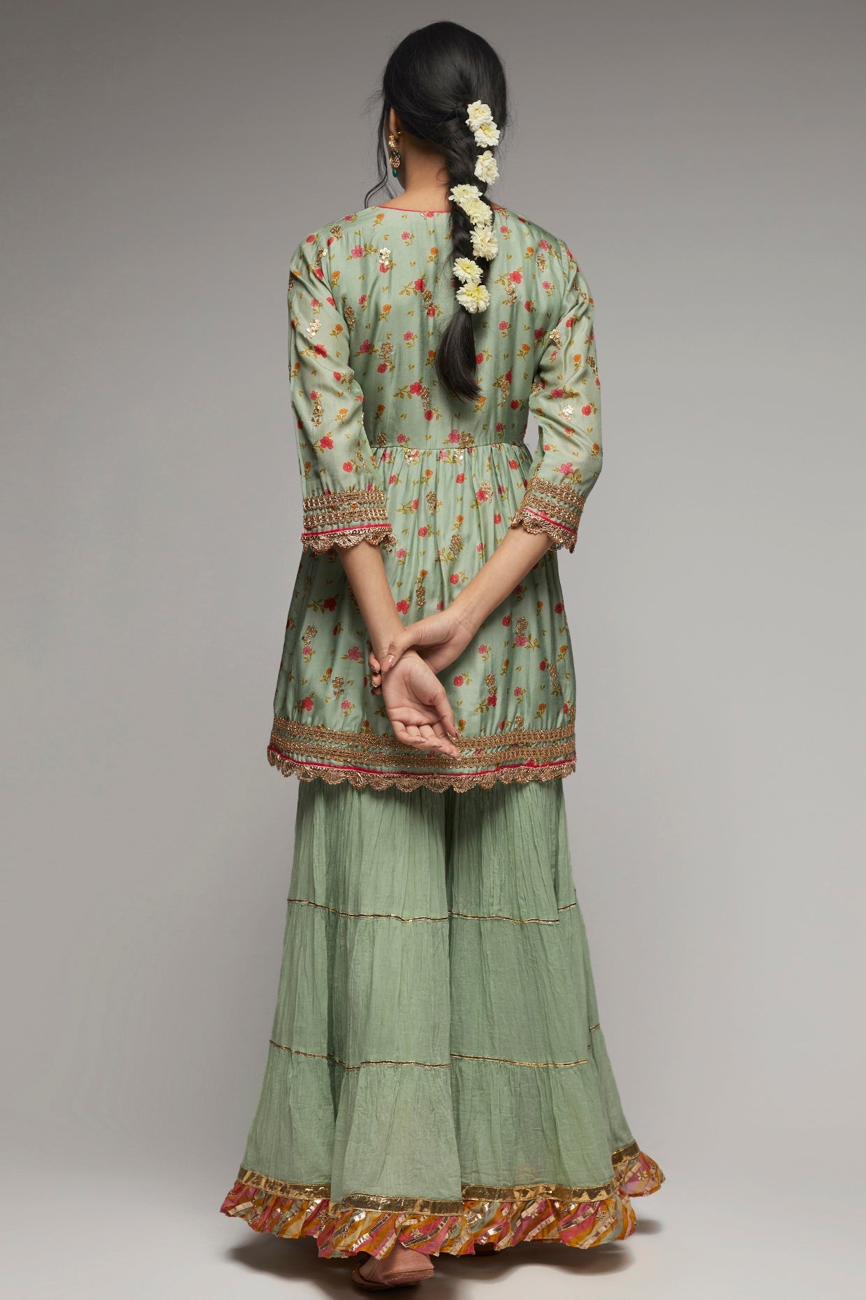 Rashida Peplum Sharara Set