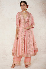 Ishanya Ag Tiered Churidar with Dupatta