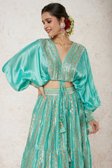 Falak Tie Top With Vitorian Skirt