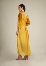 Women's Yellow ombre Indo- western
