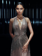 Celestial Symphony in Sequins and Sheer Elegance