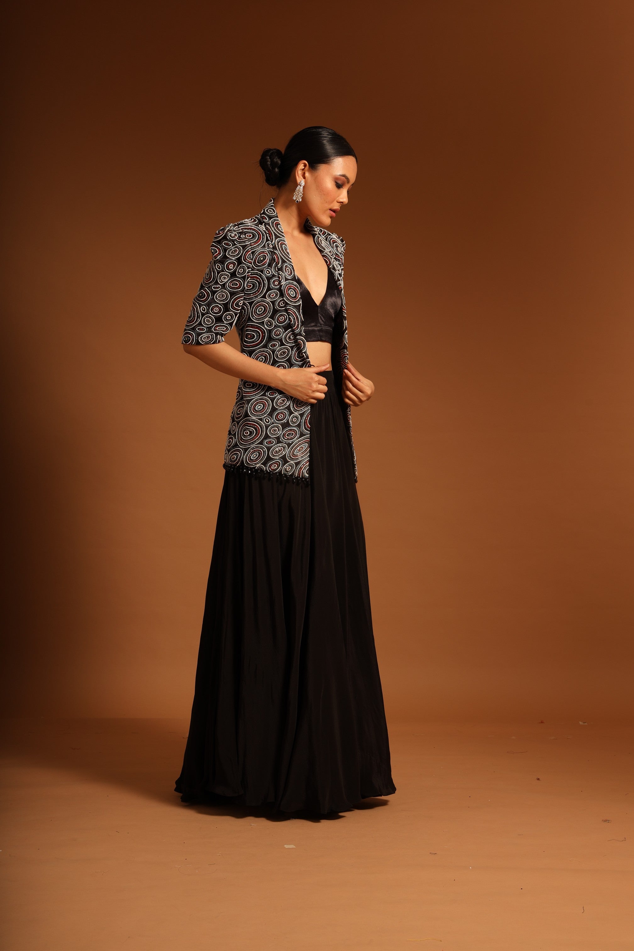 SARGAS AJRAKH JACKET AND FLARE PANTS