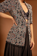SARGAS AJRAKH JACKET AND FLARE PANTS
