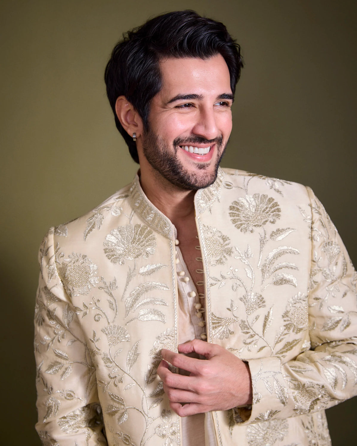 Adiya seal in Dhir Jacket Set