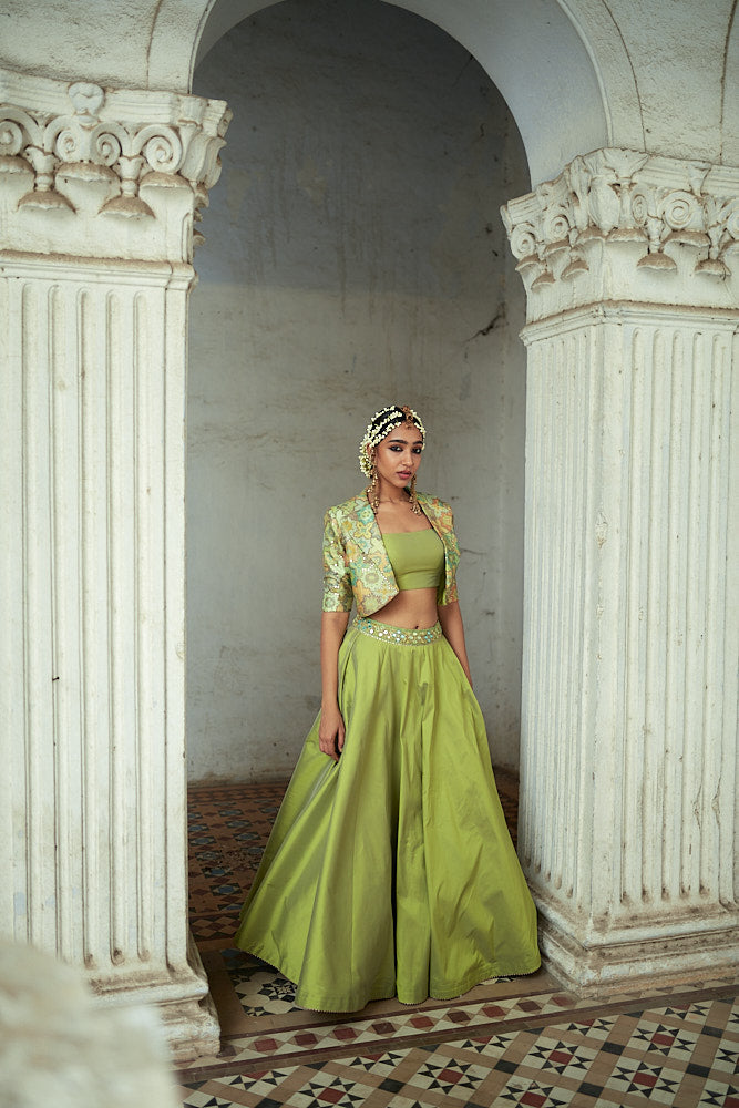 Athira Short Jacket And Bustier with Victorian Skirt