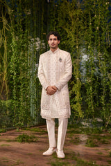 Naksh- The Ivory Tapestry Sherwani